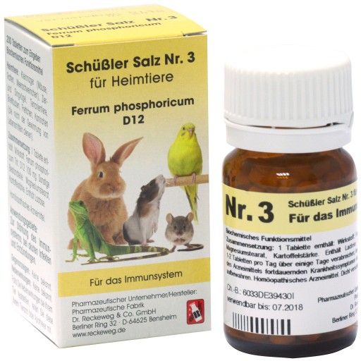 SCHÜSSLER SALZ Nr.3 Ferrum phos.D 12 f.Heimtiere